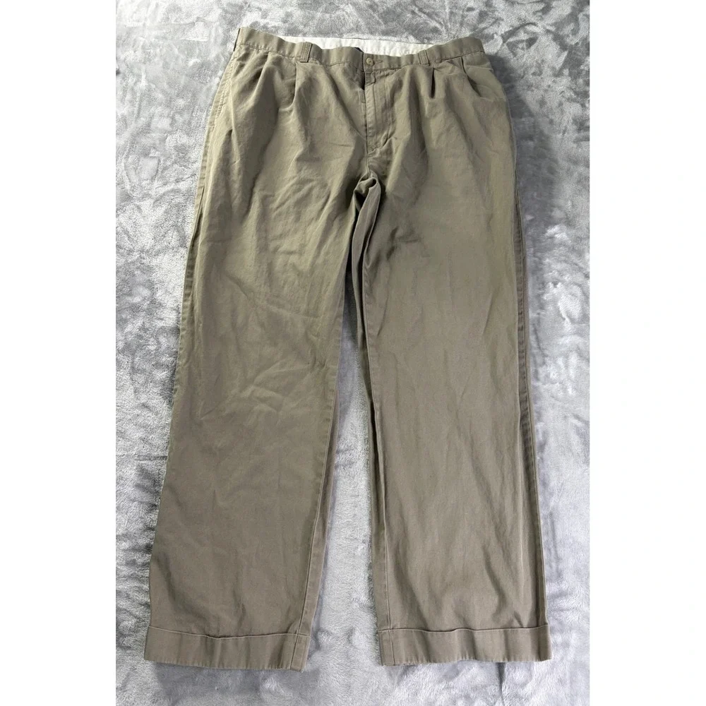 Polo Ralph Lauren Andrew Pant Mens Size 38 Tan Pleated Chino Pants